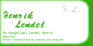 henrik lendel business card